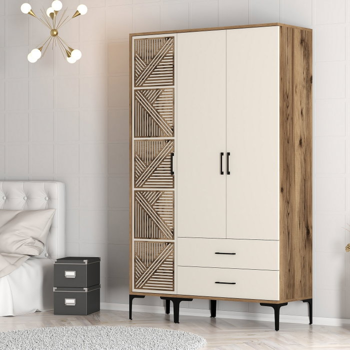 Hanah Home Kumsal PT - Walnut, Cream Hanah Home Kumsal PT - Walnut, Cream